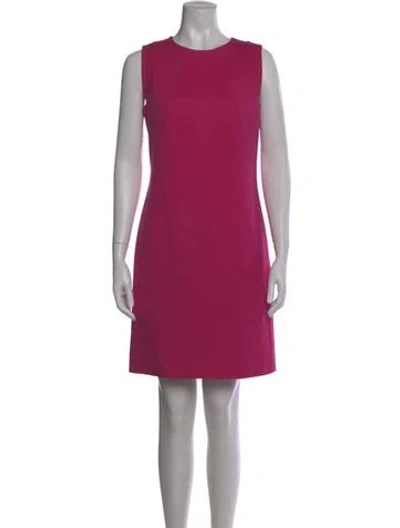 Pre-owned Versace Wool Mini Dress In Pink