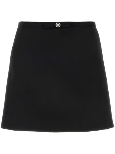 Versace Responsible Mini Skirt In Black