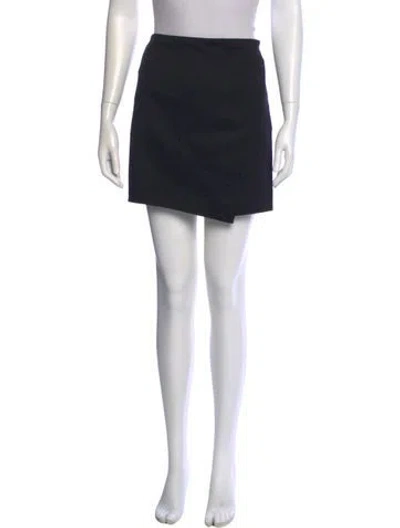 Pre-owned Versace Wool Mini Skirt In Black