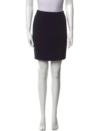 Pre-owned Versace Wool Mini Skirt In Black