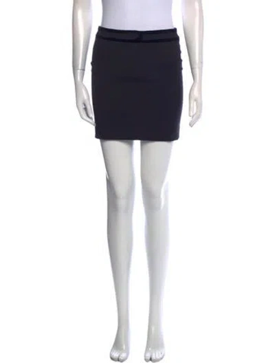 Pre-owned Versace Wool Mini Skirt In Black