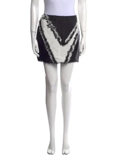 Pre-owned Versace Wool Mini Skirt In Black