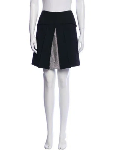 Pre-owned Versace Wool Mini Skirt In Black