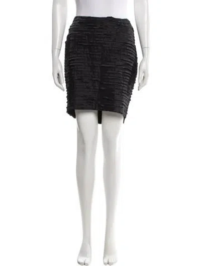 Pre-owned Versace Wool Mini Skirt In Black