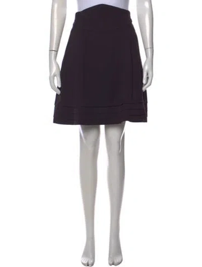 Pre-owned Versace Wool Mini Skirt In Black
