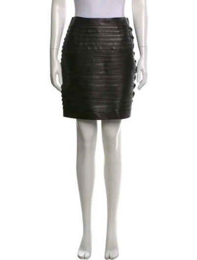 Pre-owned Versace Wool Mini Skirt In Black