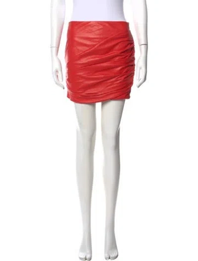 Pre-owned Versace Wool Mini Skirt W/ Tags In Red