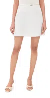 Versace Wool Mini Skirt White In White