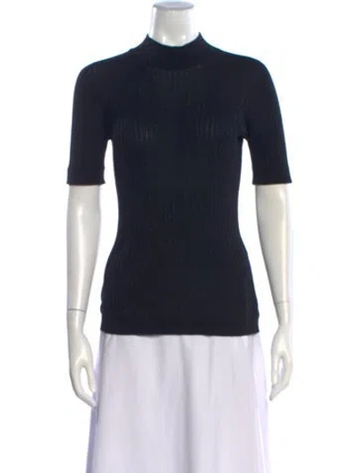 Pre-owned Versace Wool Mock Neck Sweater In Multi