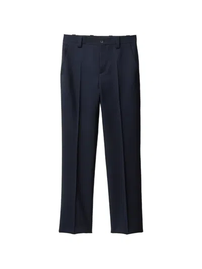 Versace Wool-mohair Slim Formal Pants In Black