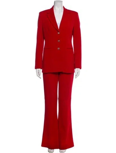 Pre-owned Versace Wool Pantsuit In Red