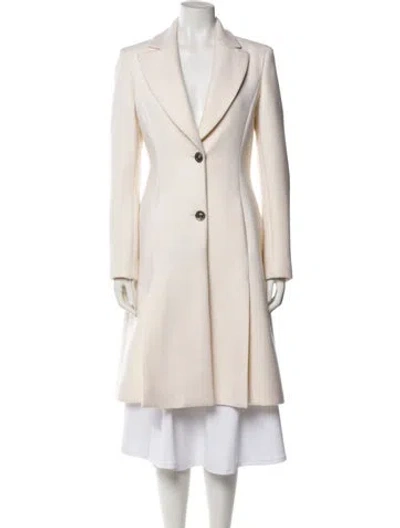 Pre-owned Versace Wool Peacoat In Neutral
