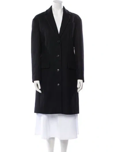 Pre-owned Versace Wool Peacoat W/ Tags In Black