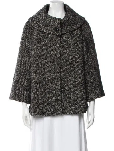 Pre-owned Versace Wool Printed Jacket In Black