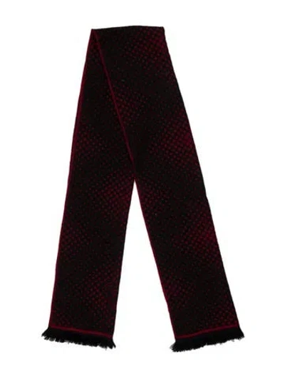 Pre-owned Versace Wool Printed Scarf In Multi