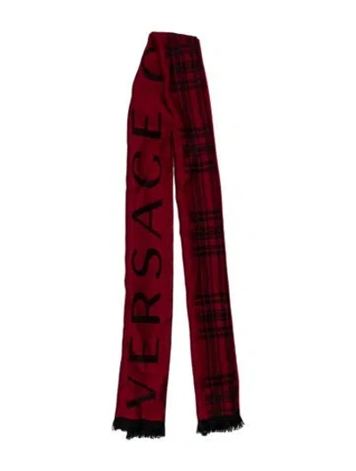 Pre-owned Versace Wool Printed Scarf W/ Tags In Multi