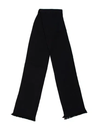 Pre-owned Versace Wool Scarf In Black