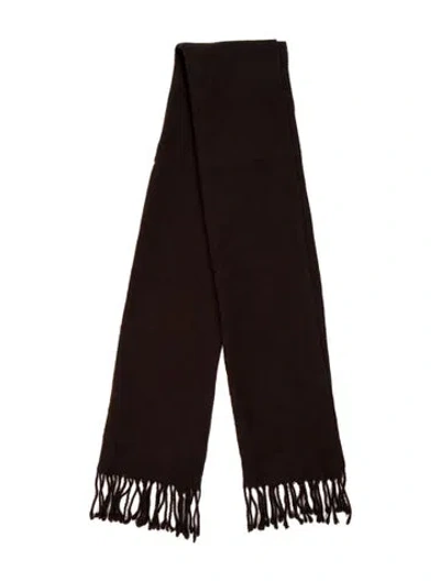 Pre-owned Versace Wool Scarf In Brown