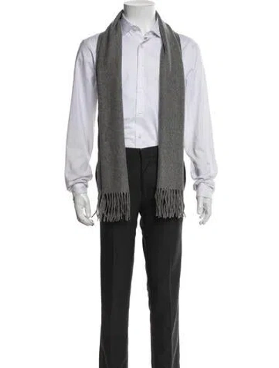 Pre-owned Versace Wool Scarf In Grey