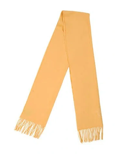 Pre-owned Versace Wool Scarf In Yellow
