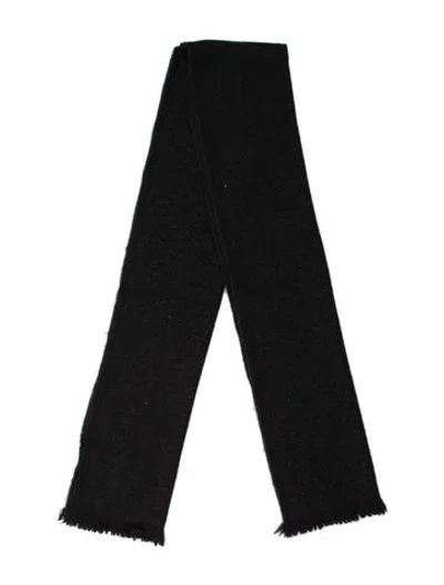 Pre-owned Versace Wool Shawl In Black