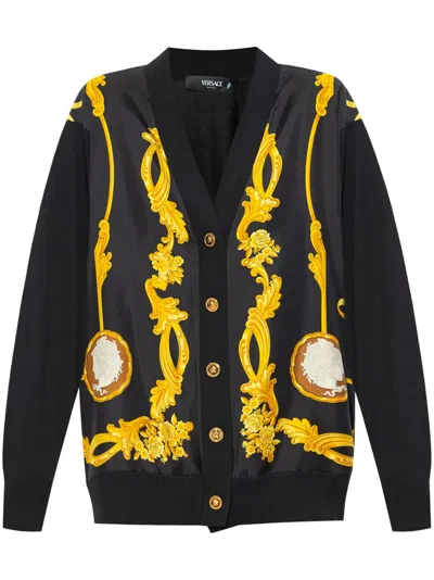 VERSACE WOOL-SILK CARDIGAN