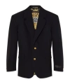 Versace Tailored Single Breasted Blazer With Notched Lapels In Black
