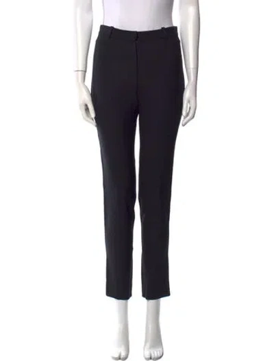 Pre-owned Versace Wool Skinny Leg Pants In Black