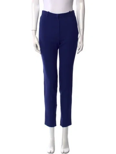 Pre-owned Versace Wool Skinny Leg Pants W/ Tags In Blue