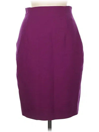 Pre-owned Versace Wool Skirt In Purple