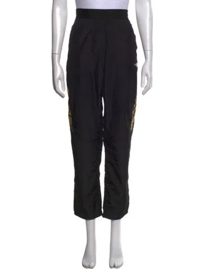 Pre-owned Versace Wool Straight Leg Pants In Black