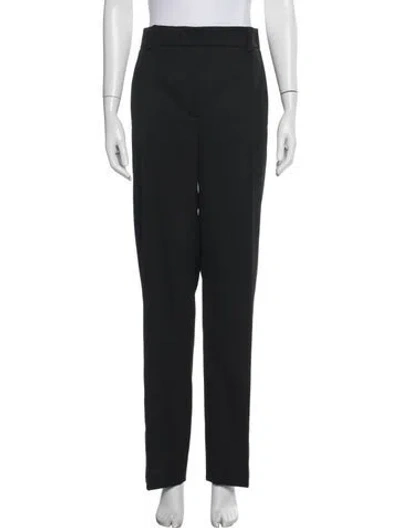 Pre-owned Versace Wool Straight Leg Pants W/ Tags In Black