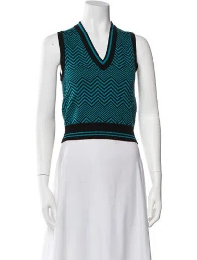 Pre-owned Versace Wool Striped Sweater In Multi