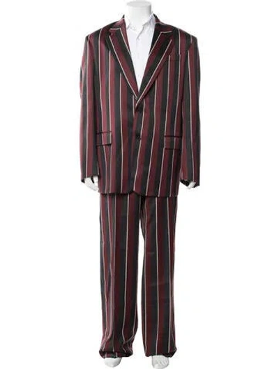 Pre-owned Versace Wool Striped Two-piece Suit W/ Tags In Multi