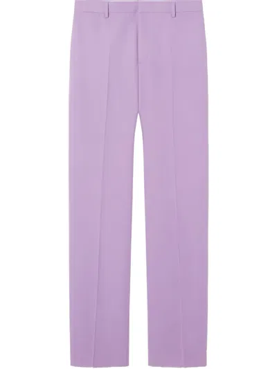 Versace Wool Formal Pants In Violet