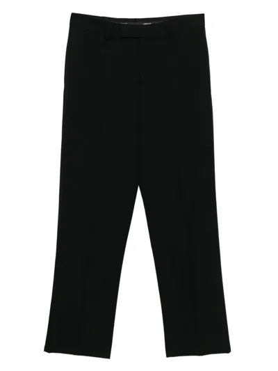 Versace Wool Tailored Trousers In Black