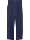 Versace Wool Tailored Trousers In Blue