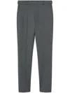 Versace Pantalon Habillé En Laine Moulinée In Grey