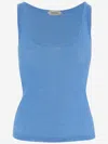 Versace Wool Top In Blue