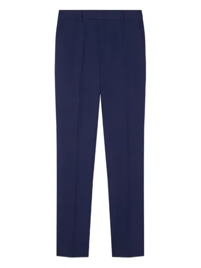 Versace Wool Trousers In Blue
