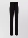 Versace Black Straight Flat Front Pants