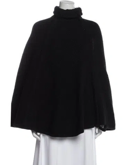 Pre-owned Versace Wool Turtleneck Sweater In Black