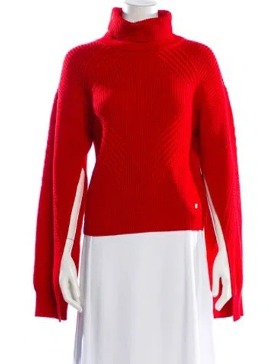 Pre-owned Versace Wool Turtleneck Sweater In Orange