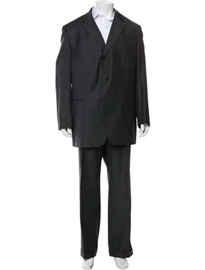 Pre-owned Versace Wool Two-piece Suit In Black