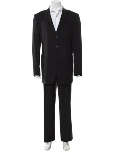 Pre-owned Versace Wool Two-piece Suit In Black
