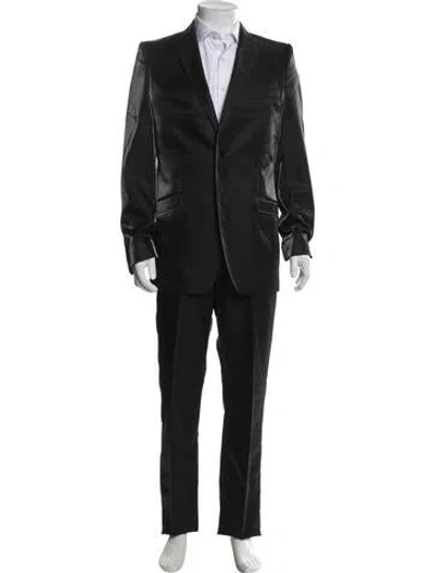 Pre-owned Versace Wool Two-piece Suit In Black