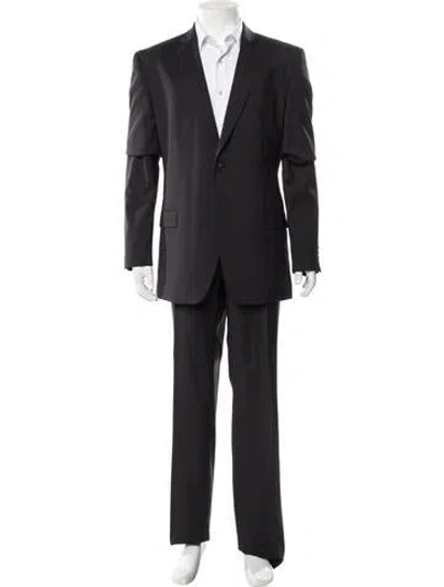 Pre-owned Versace Wool Two-piece Suit In Black