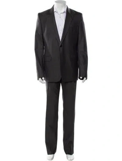 Pre-owned Versace Wool Two-piece Suit In Gray