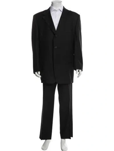 Pre-owned Versace Wool Two-piece Suit In Gray