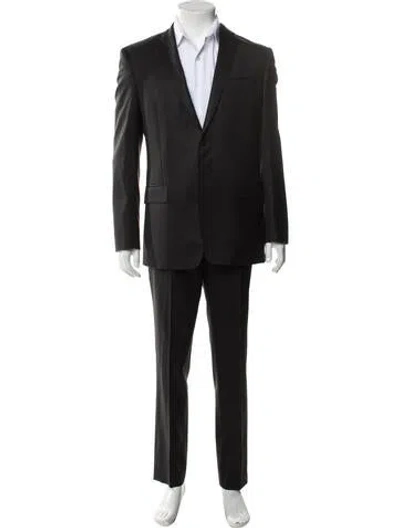 Pre-owned Versace Wool Two-piece Suit Vest In Black